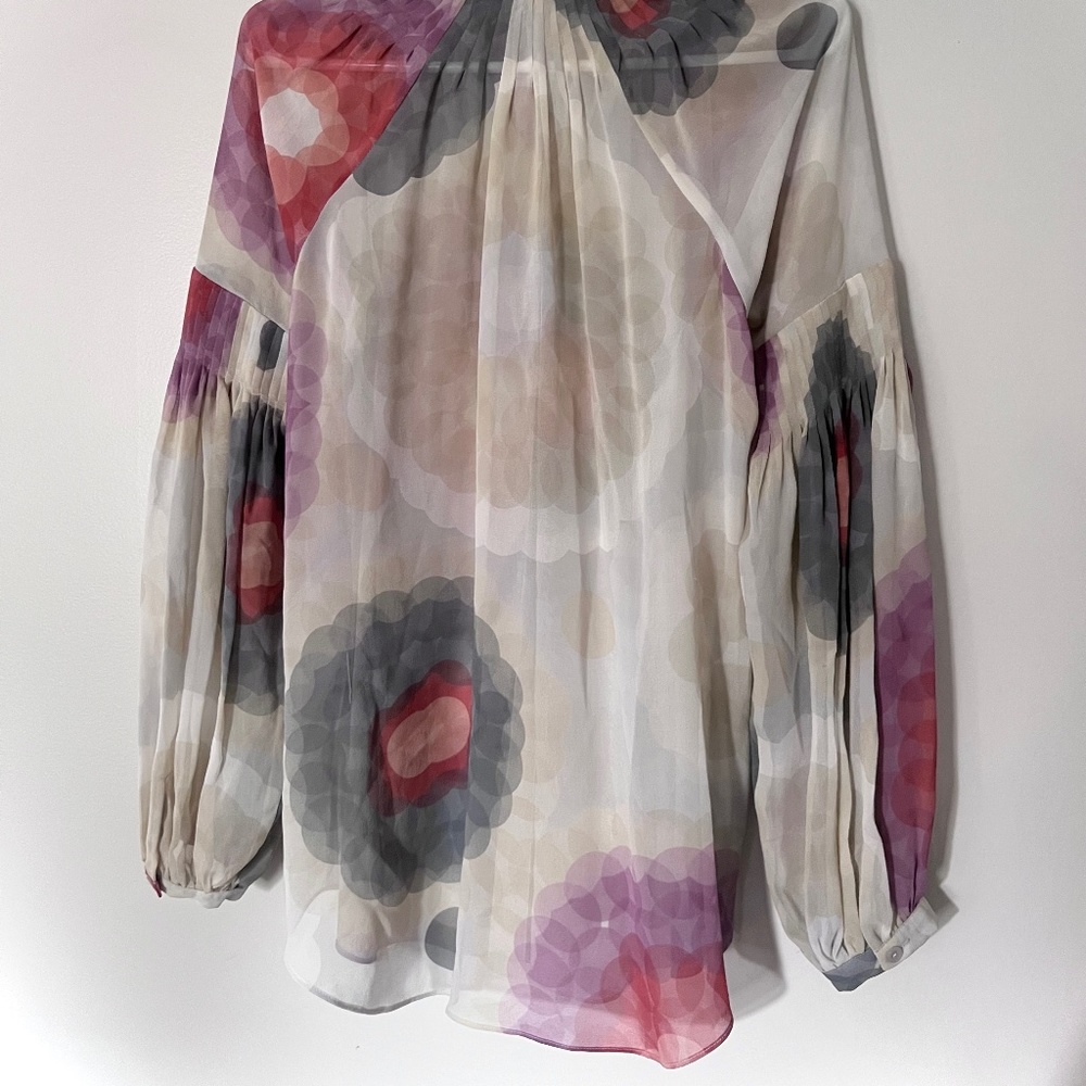Club Monaco Silk Button Up Blouse - Picture 3 of 10